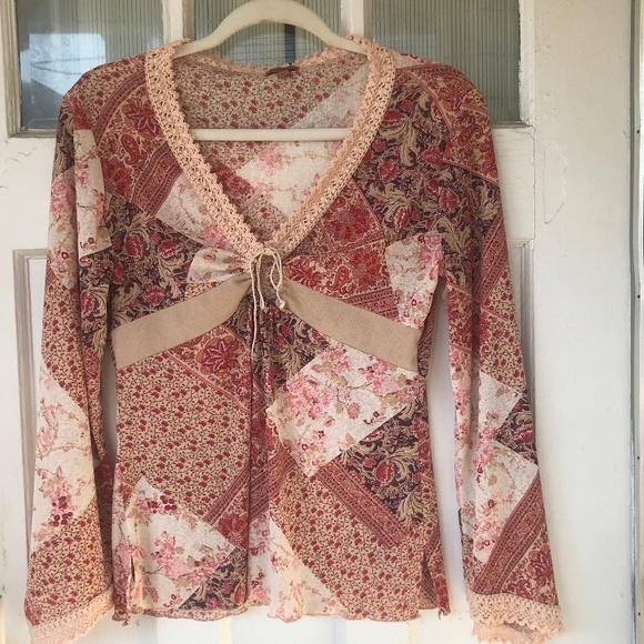 Arden B Tops - Arden B Paisley Print Y2K top hippie boho coquette